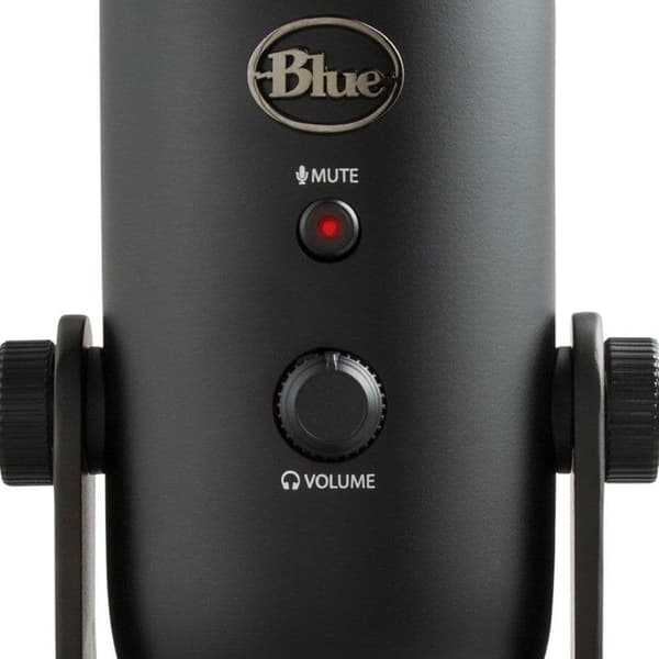 Siniset mikrofonit Yeti USB-mikrofoni - musta