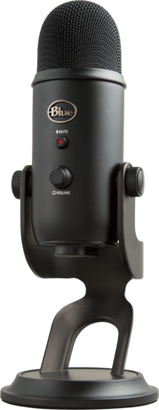 Siniset mikrofonit Yeti USB-mikrofoni - musta