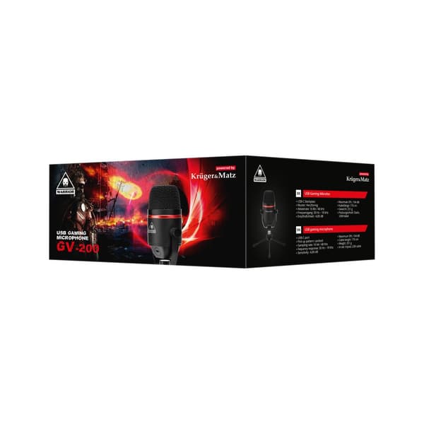 Kruger & Matz Warrior GV-200 USB gaming/vlogger mikrofon