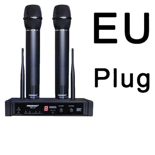 Trådløs mikrofon, dobbelt håndholdt, UHF-teknologi, Sort-5(8631) Black-5(863.1)