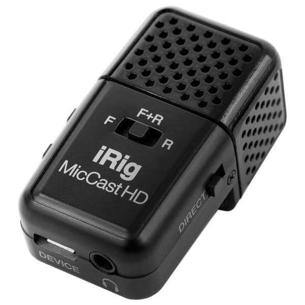 IK Multimedia iRig Mic Cast HD kompaktmikrofon - Justerbar riktning på USB-uttag för smartphone och iPad