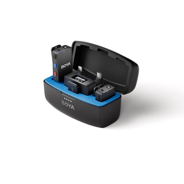 Trådløs 2.4 GHz Mikrofon x2 BOYAMIC 3.5 mm TRS Lightning USB-C