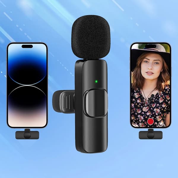 Lavalier-mikrofoni mobiililaitteille - Langaton - USB-C - 2 kpl