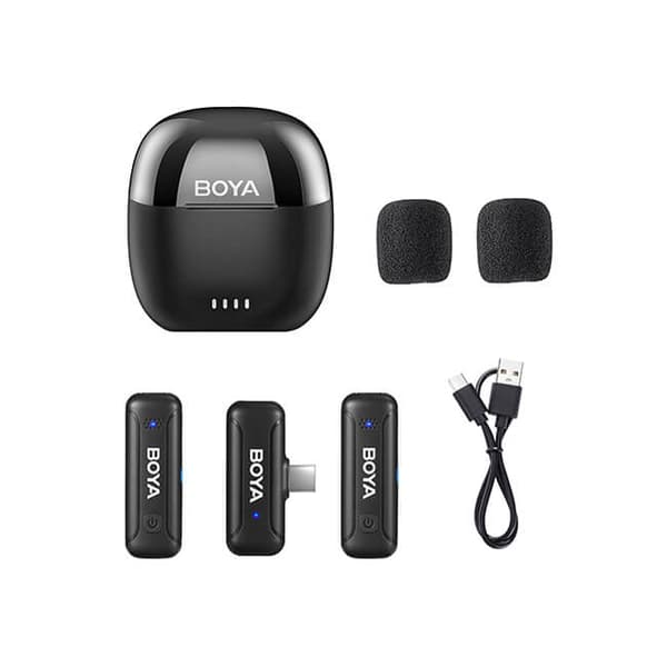 BOYA Wireless  2.4GHz Microphone x2 BY-WM3T-U2 USB-C - Charging Case