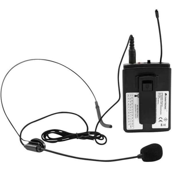 Omnitronic 13107005 Trådlös mikrofon Headset 1 st(s) | VOKALMIKROFON - HANDHÅLLD MIKROFOON - LAVALIER MIKROFOON - DYNAMISK MIKROFOON -