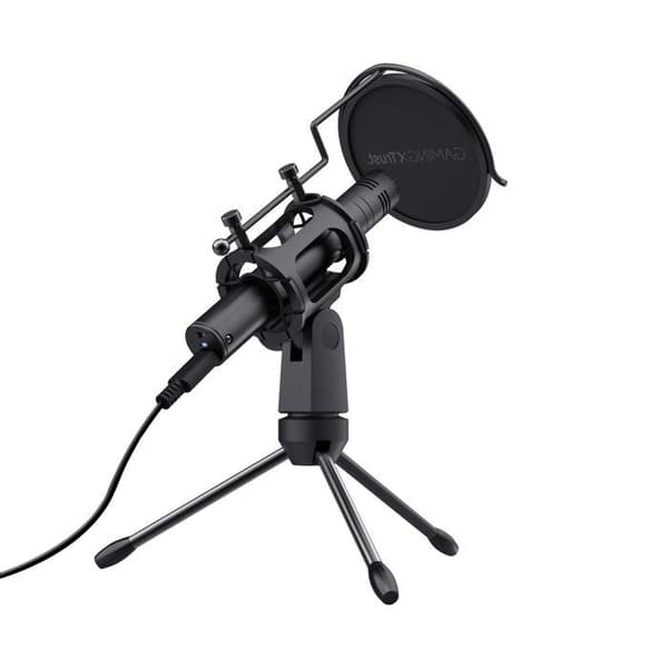 Trust Gaming GXT 241 Velica USB Stand Microphone, Cardioid Gamer Microphone, Streaming, ASMR, Studio, Singing, Twitch, Podcast, PC