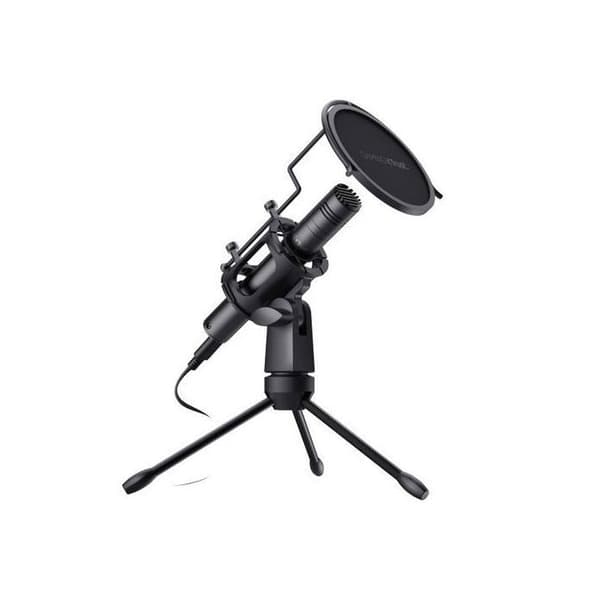 Trust Gaming GXT 241 Velica USB Stand Microphone, Cardioid Gamer Microphone, Streaming, ASMR, Studio, Singing, Twitch, Podcast, PC