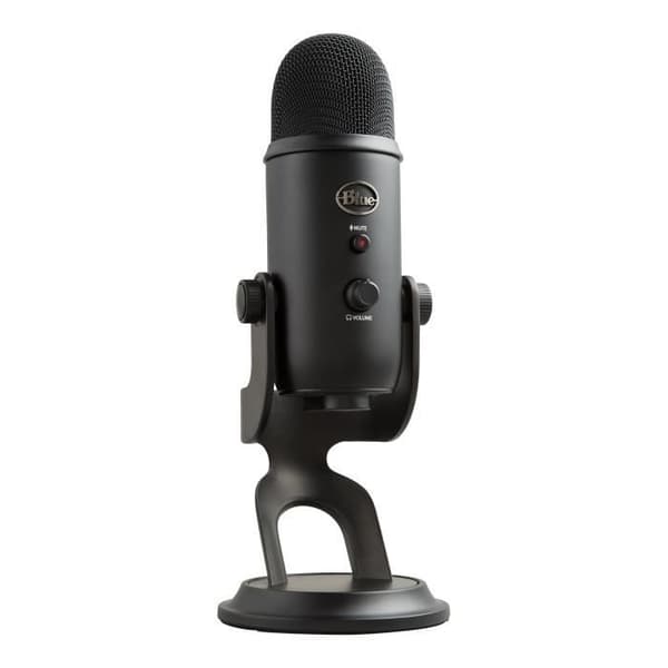 Mikrofon Blå Mikrofoner USB Yeti Black, Plug & Play på PC och Mac