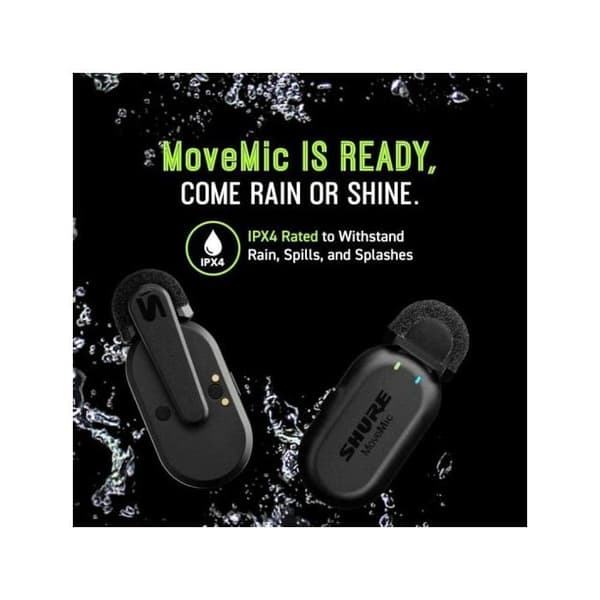 Trådlös mikrofon - Shure - MV TWO KIT Z6 - 2 lavaliermikrofoner - Kameramottagare - USB-C-laddning