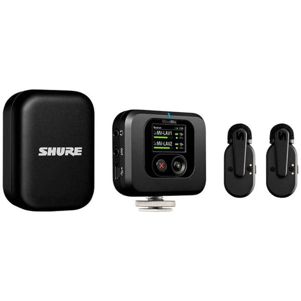 Trådlös mikrofon - Shure - MV TWO KIT Z6 - 2 lavaliermikrofoner - Kameramottagare - USB-C-laddning