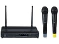 Miniatyrbild 1 av 2: HQ-Power Microphone UHF, trådlös, LCD-skärm, 2 kanaler, 2 mikrofoner, 863,50 MHz + 865,00 MHz