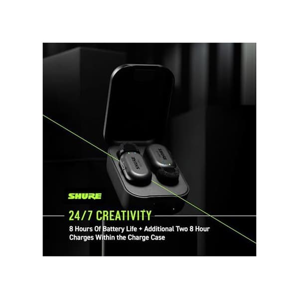 Shure MoveMic One Direct to Phone Trådlös Lavalier-mikrofon - iPhone och Android - Bluetooth - Svart