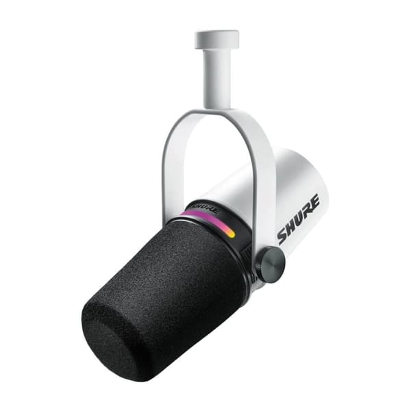 Shure MV7+-W - talarstol/sångmikrofon med XLR/USB-C-kontakt, vit