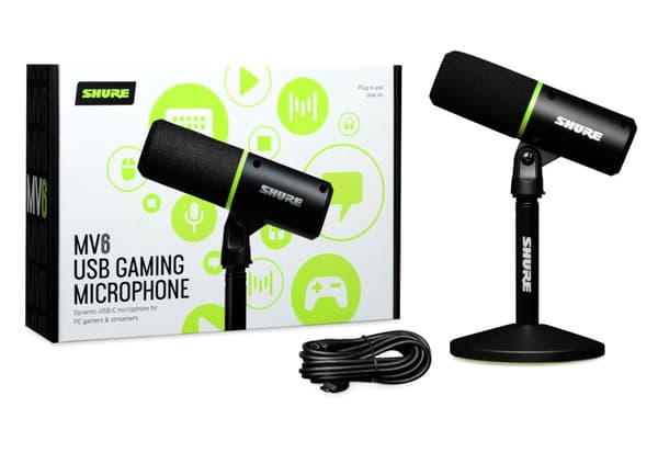 Shure MV6 - USB-C kardioid dynamisk mikrofon til gamere og streamere