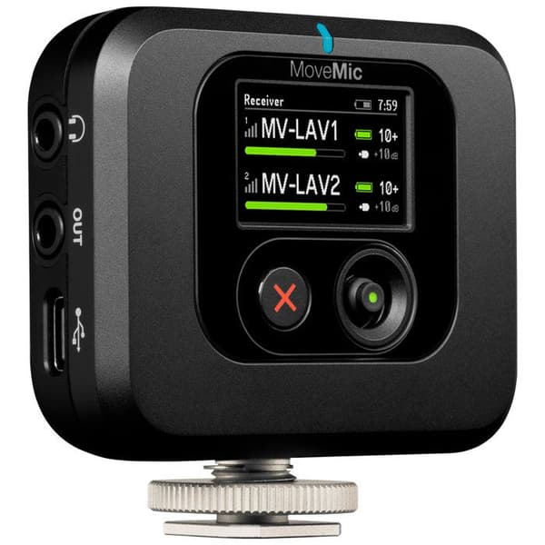 MoveMic-mottagare - Shure - MV R Z6 - Trådlös - Kompatibel med MV ONE och TWO - Svart