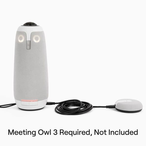 Owl labs - EXM100-1000 - Expansionsmikrofon för möte 3: utöka ljudräckvidden med mer än 2,5 m i stora gråa utrymmen