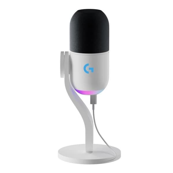 Logitech G Yeti GX Dynamic RGB-spelmikrofon med LIGHTSYNC för PC/Mac - Vit