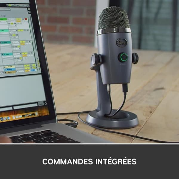 Premium USB-mikrofon - LOGITECH G - Yeti - För inspelning, streaming, spel, podcast - PC eller MAC - Grå