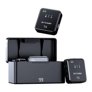 Trådløs mikrofon BlitzWolf, BW-SX63, 1000mAh (svart)