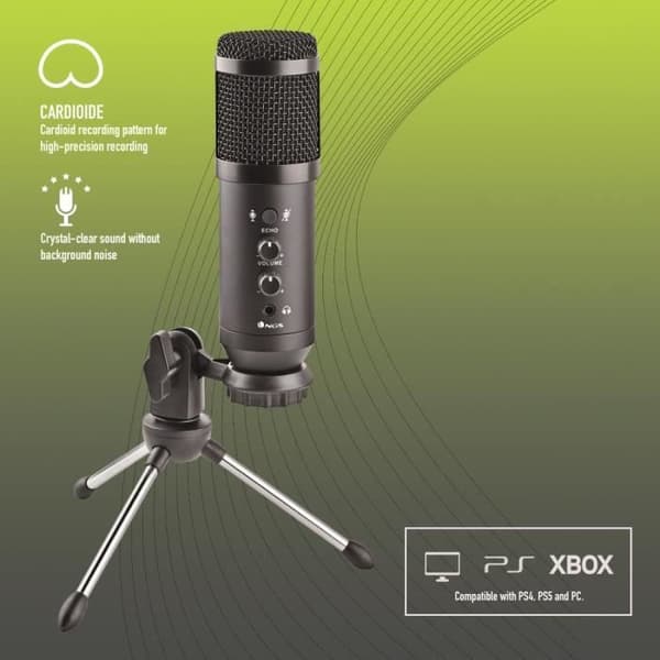 USB-spelmikrofon - NGS - GMICX-110 - Popfilter - Kardiode - Plug & Play
