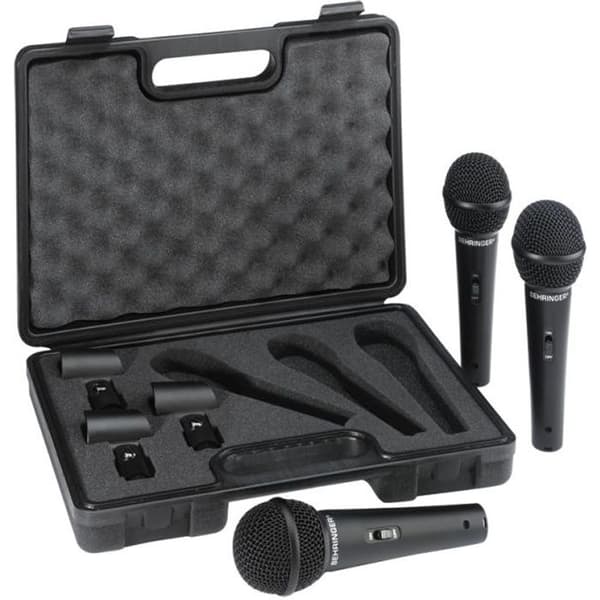 Paket med 3 BEHRINGER XM1800S superkardioida mikrofoner med väska