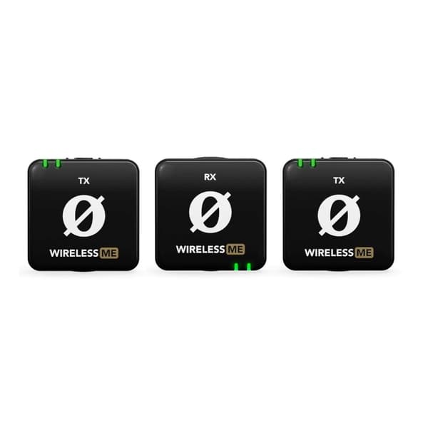 RODE Wireless ME Dual - Kompakt bezprzewodowy system mikrofonowy z dwoma nadajnikami do nagrywania dwukanałowego (czarny)