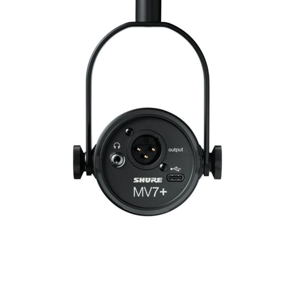 Shure MV7+-K-BNDL - talarstol/sångmikrofon med XLR/USB-C-kontakt, svart + bordsställ GATOR