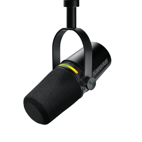 Shure MV7+-K-BNDL - talarstol/sångmikrofon med XLR/USB-C-kontakt, svart + bordsställ GATOR