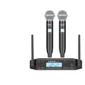 Miniatyrbillede 1 af 5: Trådløst Mikrofon System, Dual UHF Frekvenser, Automatisk Frekvenssynkronisering,EU-stik