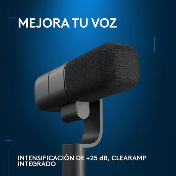 LOGITECH G Yeti Studio Active Dynamic XLR Broadcast Mikrofon med ClearAmp - Svart