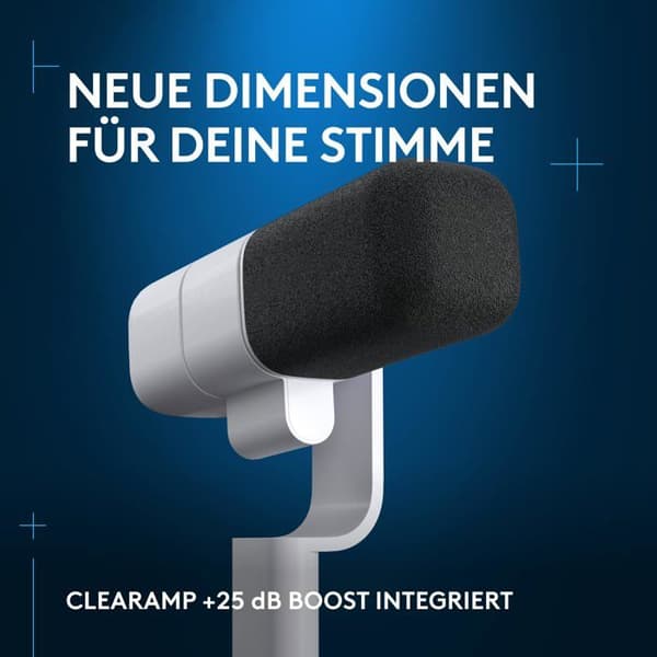 Aktiv dynamisk XLR-sändningsmikrofon med ClearAmp för fantastiskt ljud och snygg design.