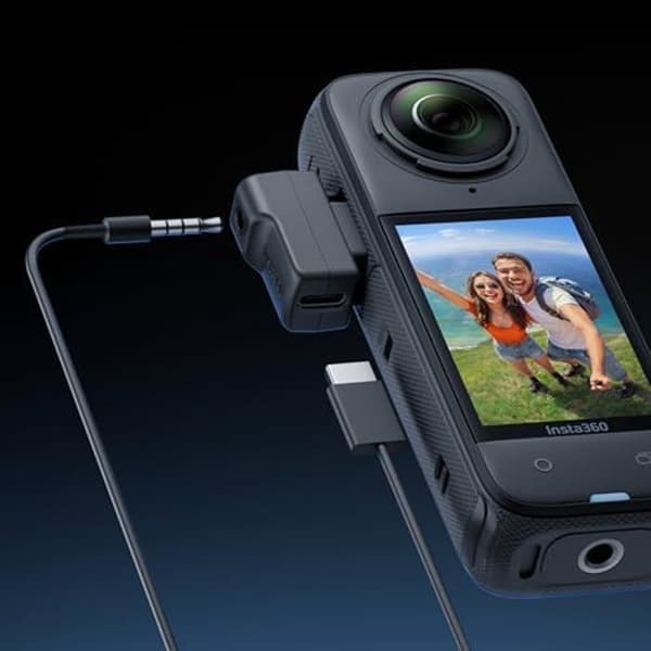 Mikrofonadapter - INSTA360 - X4 - Professionellt ljud - Osynligt i 360° - Enkel anslutning