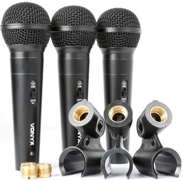 Set med dynamiska mikrofoner Vonyx VX1800S - 3 stycken