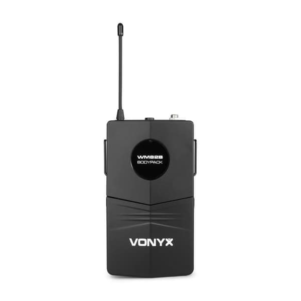 Vonyx WM82C - 1 handmikrofon och 1 headsetmikrofon med UHF bärbara sändare