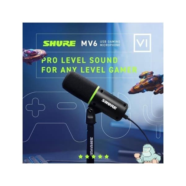 Mikrofon - Shure - MV6 - Dynamisk - USB - Cardioid