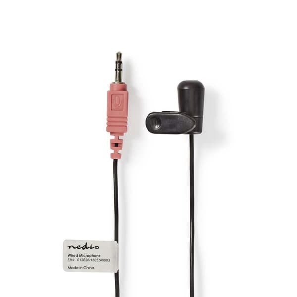 Nedis MICCJ100BK Kablet mikrofon Clip-on 3,5 mm Sort