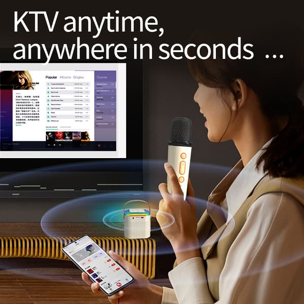INF Home Karaoke Bluetooth -kaiutinmikrofoni Y1 - Yksi mikrofoni