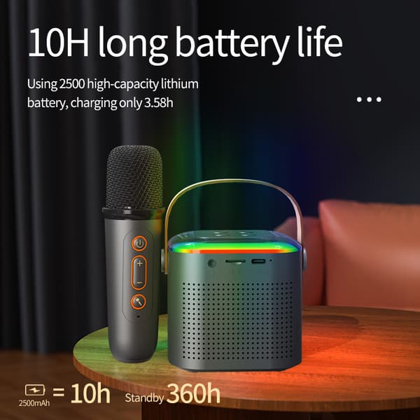 INF Home Karaoke Bluetooth -kaiutinmikrofoni Y1 - Yksi mikrofoni