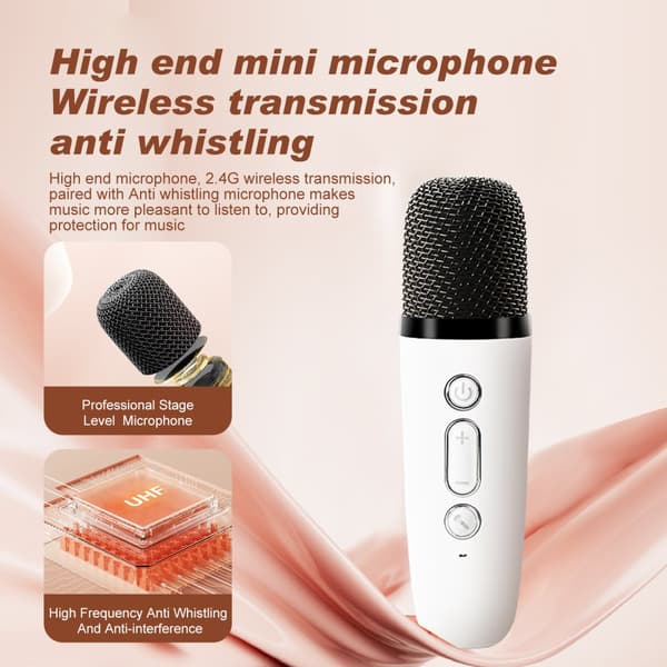 INF Y8 Dobbel Mikrofon Karaoke Maskin med Bluetooth Høyttaler