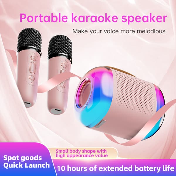 INF Y5-Dobbel mikrofon hjemme-KTV Bluetooth Karaokehøyttaler