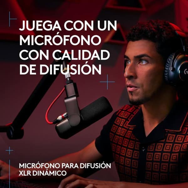 LOGITECH G Yeti Studio Active Dynamic XLR Broadcast Mikrofon med ClearAmp - Svart