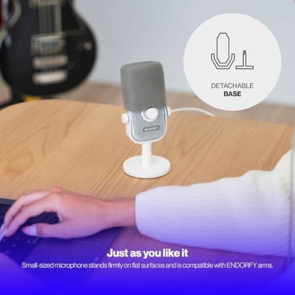 Spelmikrofon - ENDORFY - Solum Voice S Onyx Vit - Kardioidläge - RGB-belysning - USB-C