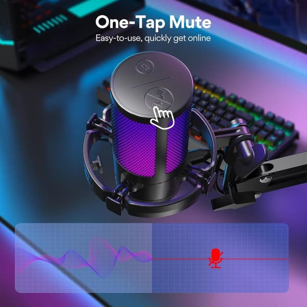 RGB Gaming/Streaming Mikrofon & Mikrofonarm MAONO