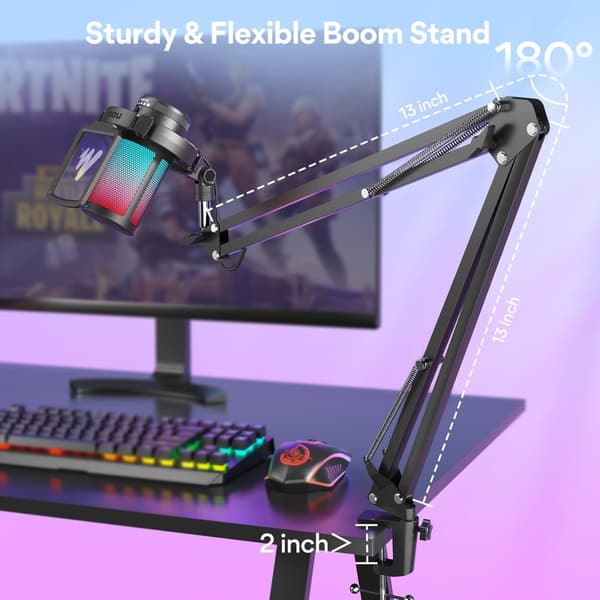 RGB Gaming/Streaming Mikrofon & Mikrofonarm MAONO