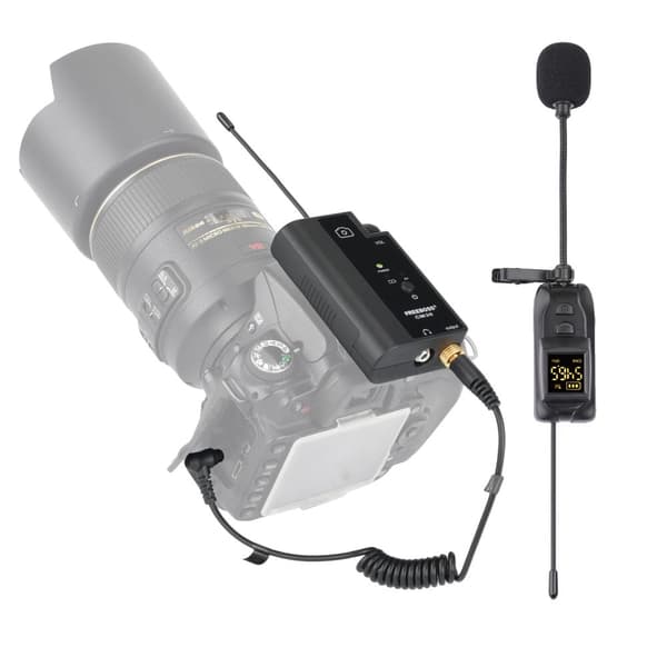 Trådløs mikrofon, kondensatortransducer, kardioid polar mønster, nem betjening