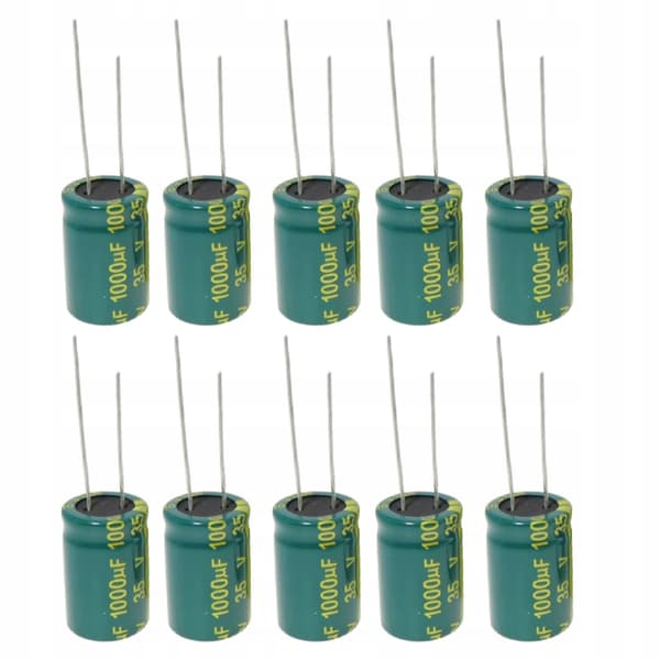 Elektrolyyttikondensaattori Matala ESR 1000uF 16V 10x17mm 5mm 10kpl.