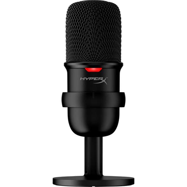HyperX SoloCast Black Microphone, Cardioid, Plug N Play ljudinspelning med USB-C-anslutning, PC, PS5, PS4, Mac