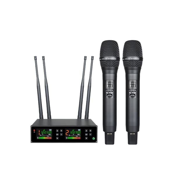 INF J166 Professionelt UHF Dobbelt Trådløst Mikrofonsystem