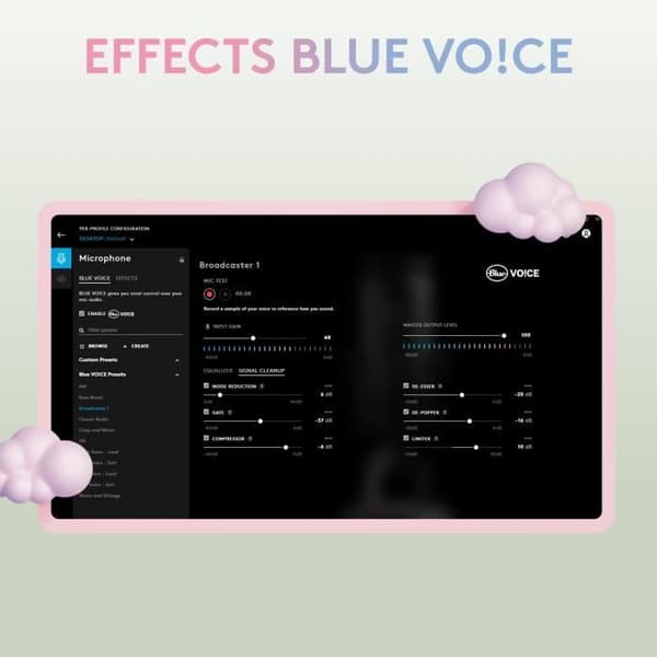 Logitech Blue Yeti Microphone USB Gaming Microphone för Premium Streaming, Podcast, Studio med exklusiva Streamlabs-teman - Vit