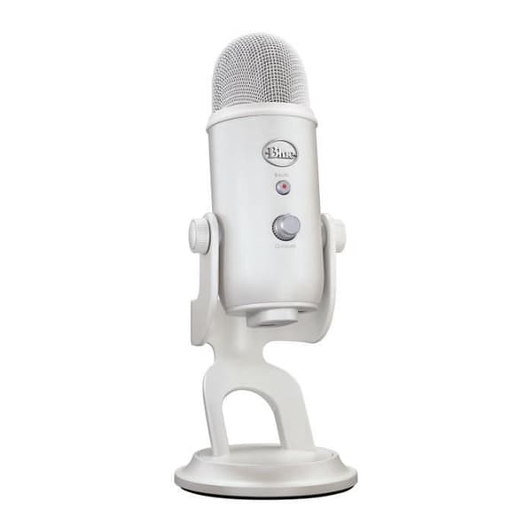Logitech Blue Yeti Microphone USB Gaming Microphone för Premium Streaming, Podcast, Studio med exklusiva Streamlabs-teman - Vit